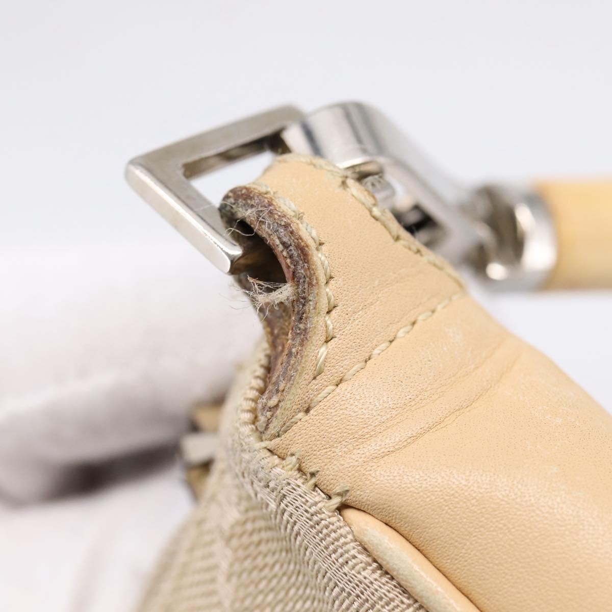 Gucci Bamboo Top Handle GG Canvas, Beige, Canvas, Handbag