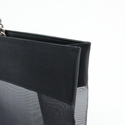Balenciaga Duty Free Mesh with Leather, Black, Mesh, Tote Bag