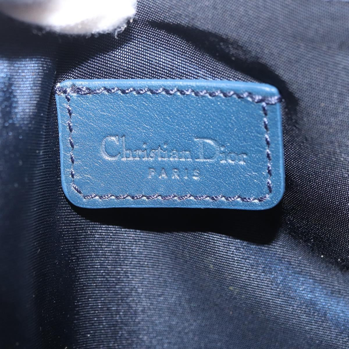 Christian Dior Vintage Saddle Bag Canvas, Navy, Canvas, Clutch