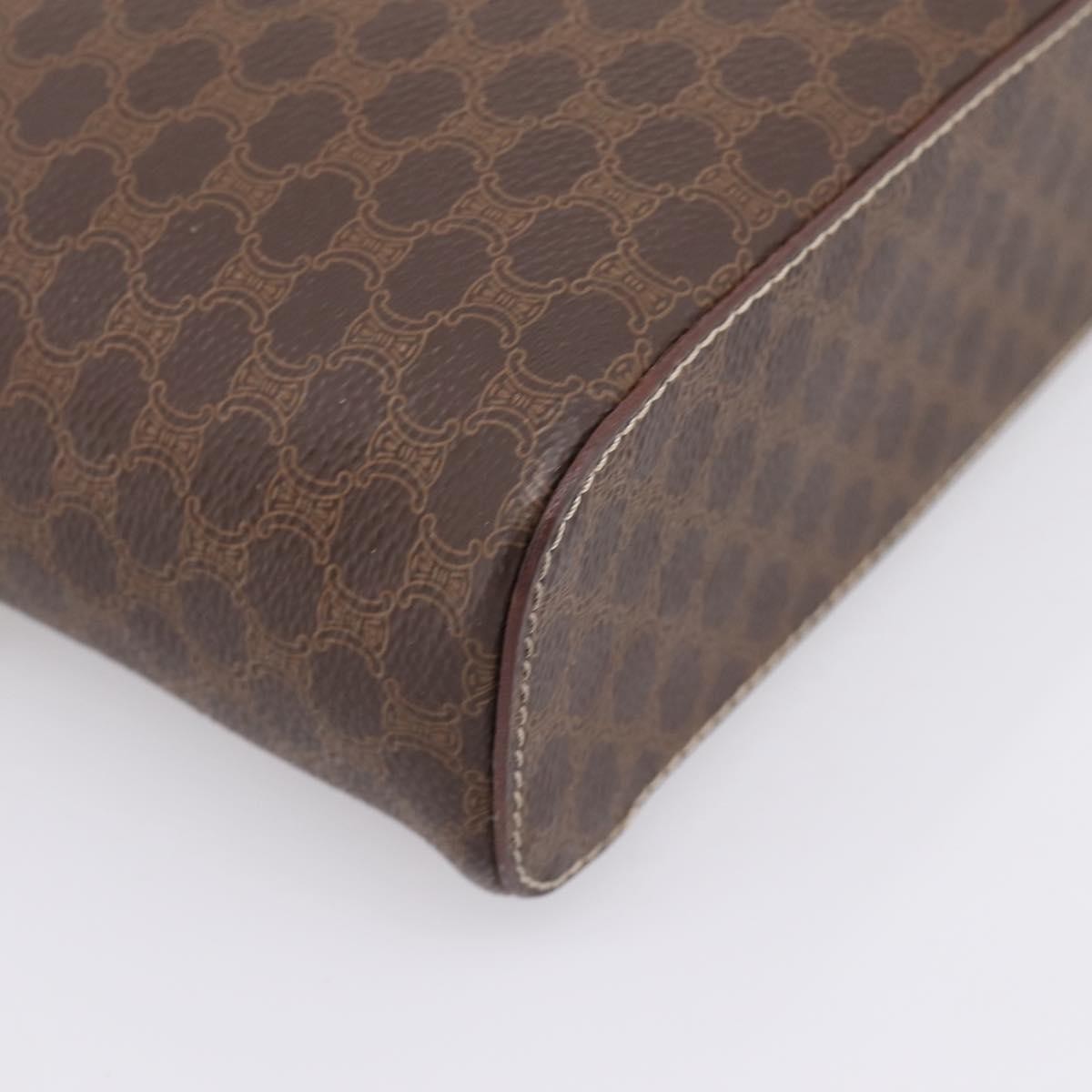 Celine Top Handle Vanity Box Triomphe Coated Canvas, Brown, Canvas, Handbag