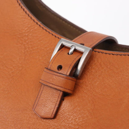 Prada Shoulder Leather, Brown, Leather, Shoulder Bag