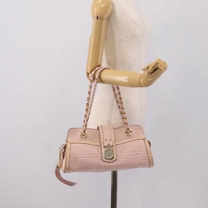 Versace Vintage Tote Leather, Pink, Leather, Tote Bag