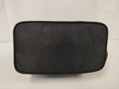 Prada Zip Hobo Nylon & Patent Leather, Black, Nylon, Shoulder Bag