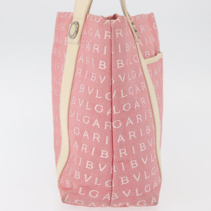 Bvlgari Logomania Canvas, Pink, Canvas, Shoulder Bag