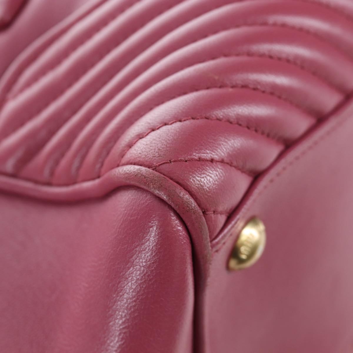 Miu Miu Beau Top Handle Leather, Pink, Leather, Handbag