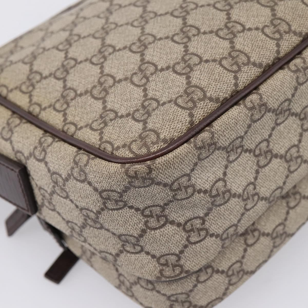 Gucci Front Zip Pocket Messenger GG Coated Canvas, Beige, Canvas, Shoulder Bag