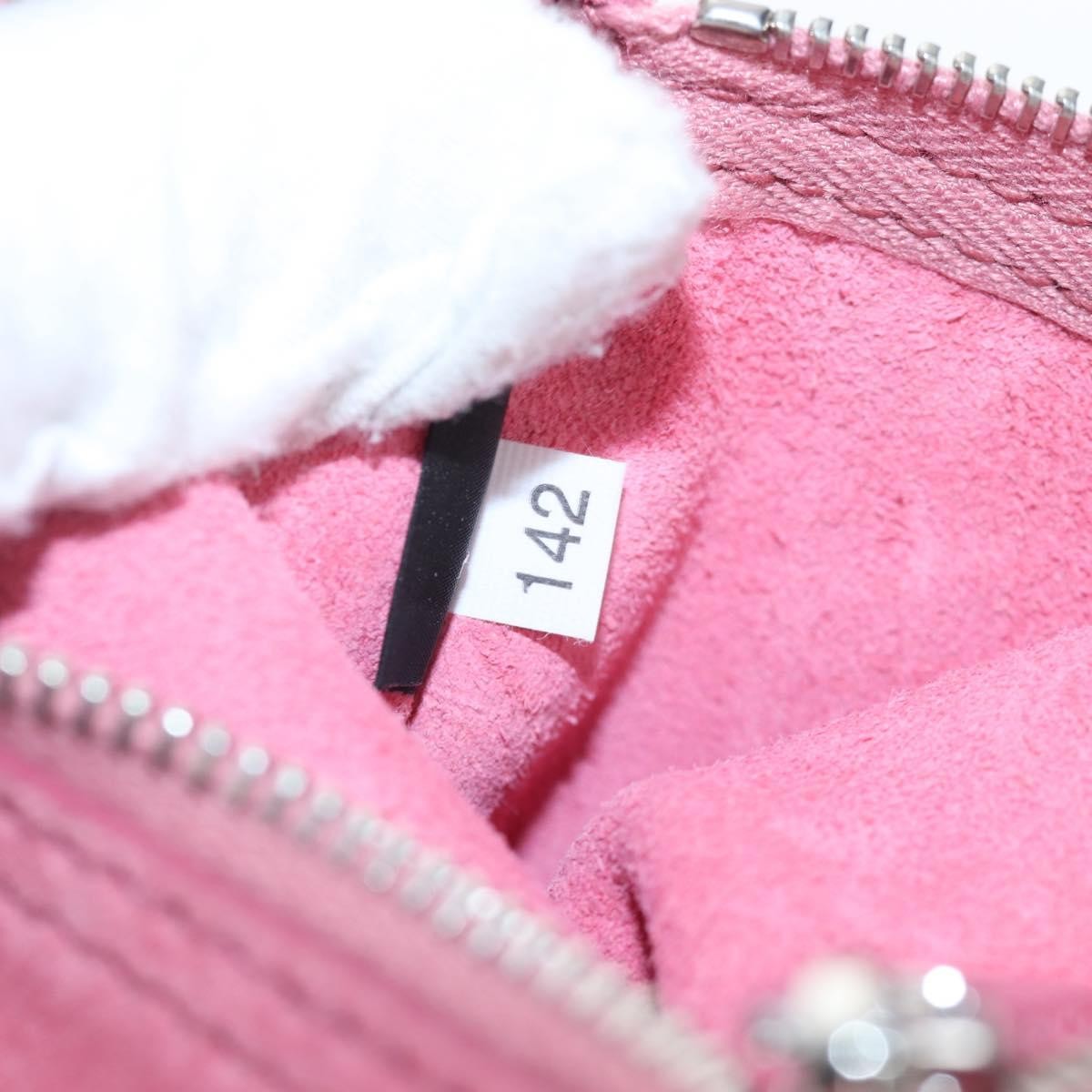 Miu Miu Convertible Bucket Leather with Applique, Pink, Suede, Handbag
