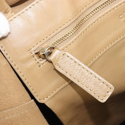 Celine Horizontal Bi-Cabas Leather, Beige, Leather, Tote Bag