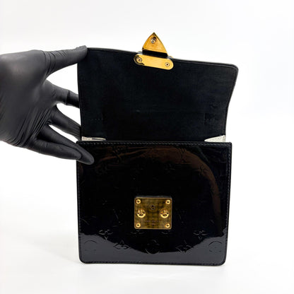Louis Vuitton Spring Street NM Monogram Vernis with Monogram Canvas and Epi Leather, Black, Patent Leather, Handbag