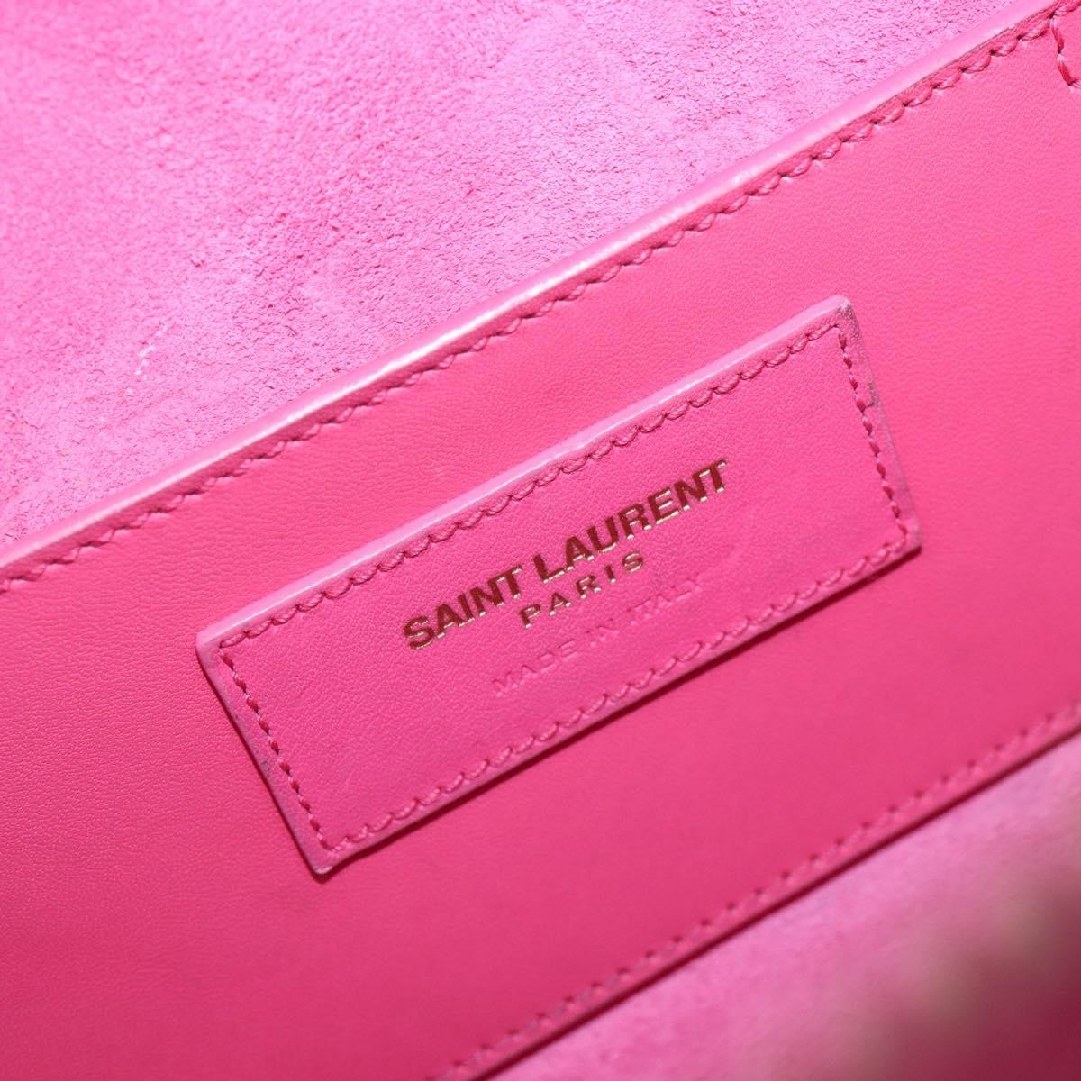 Saint Laurent Classic Duffle Leather, Pink, Leather, Handbag
