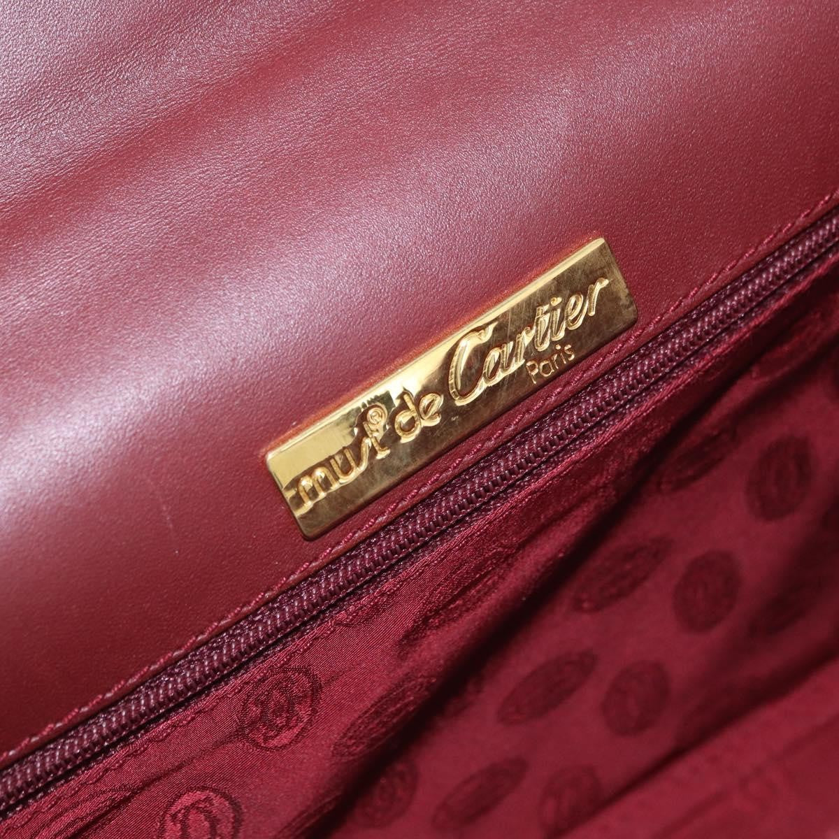 Cartier Must de Cartier Clutch Leather, Burgundy, Leather, Clutch