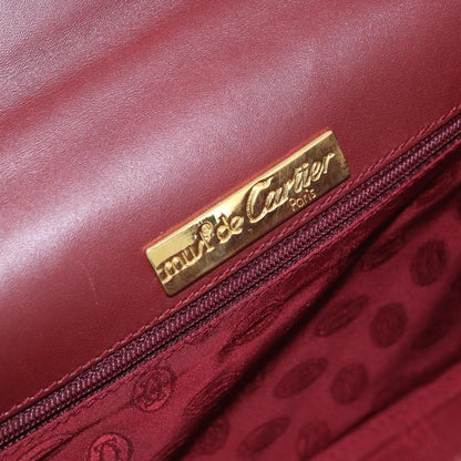 Cartier Must de Cartier Clutch Leather, Burgundy, Leather, Clutch