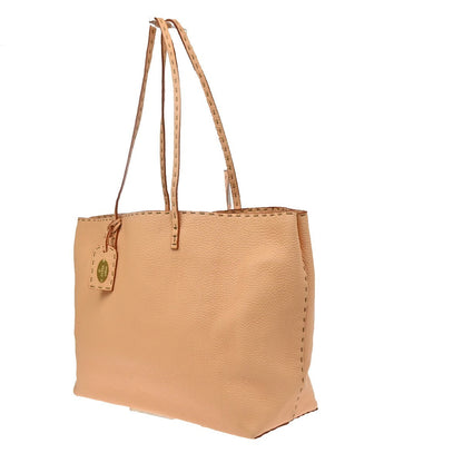 Fendi Roll Selleria Leather, Orange, Leather, Tote Bag