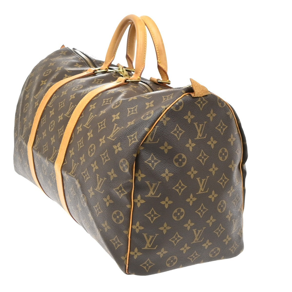 Louis Vuitton Keepall Monogram, Brown, Canvas, Travel Bag