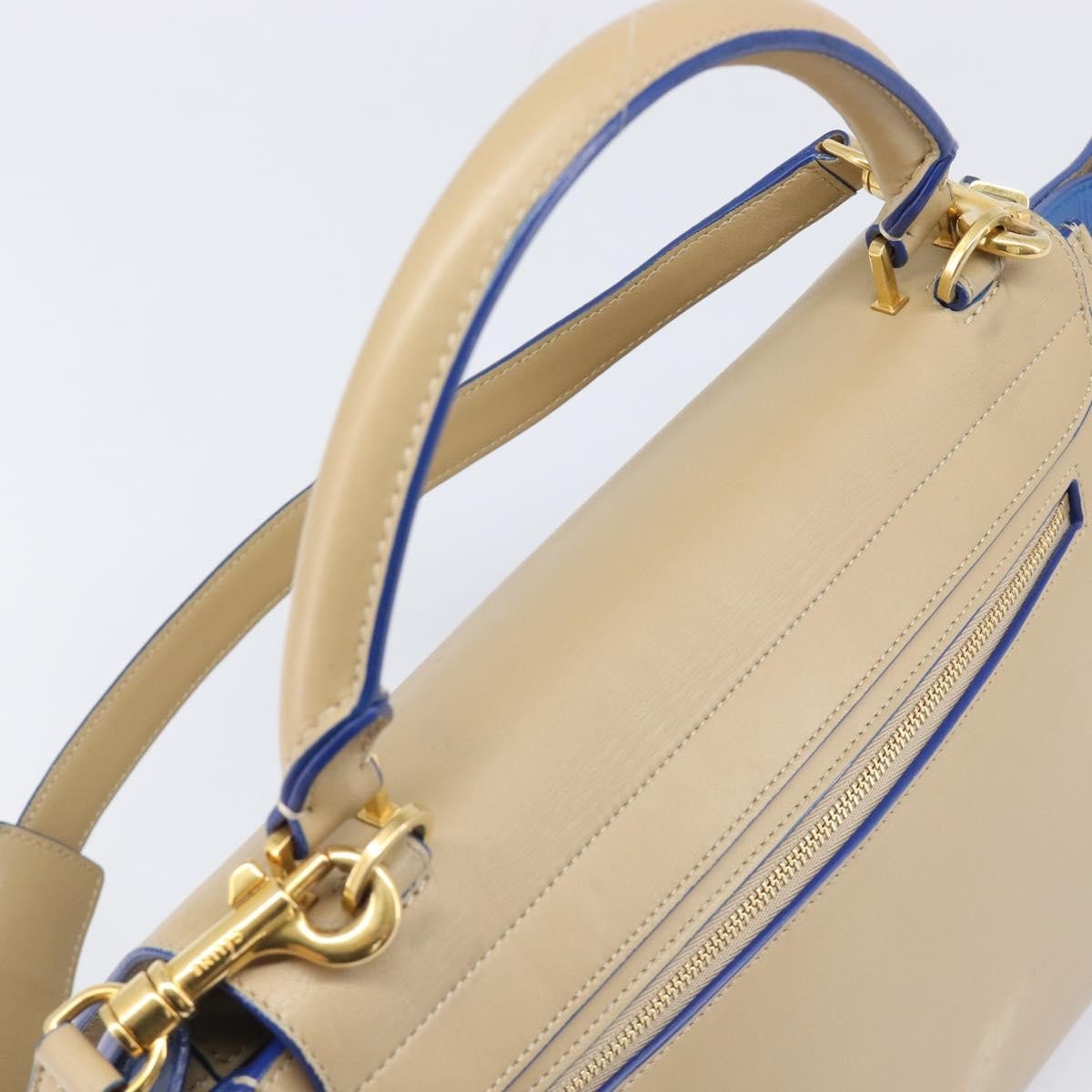 Celine Trapeze Leather, Beige, Leather, Handbag