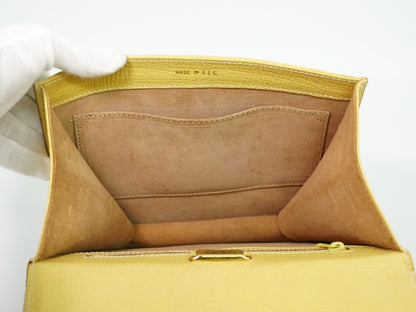 Loewe Barcelona Top Handle Leather, Yellow, Leather, Tote Bag