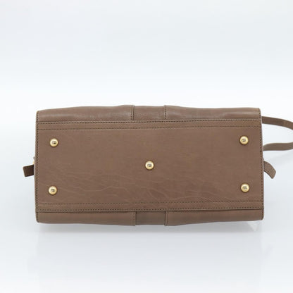 Saint Laurent Chyc Cabas Leather, Brown, Leather, Tote Bag