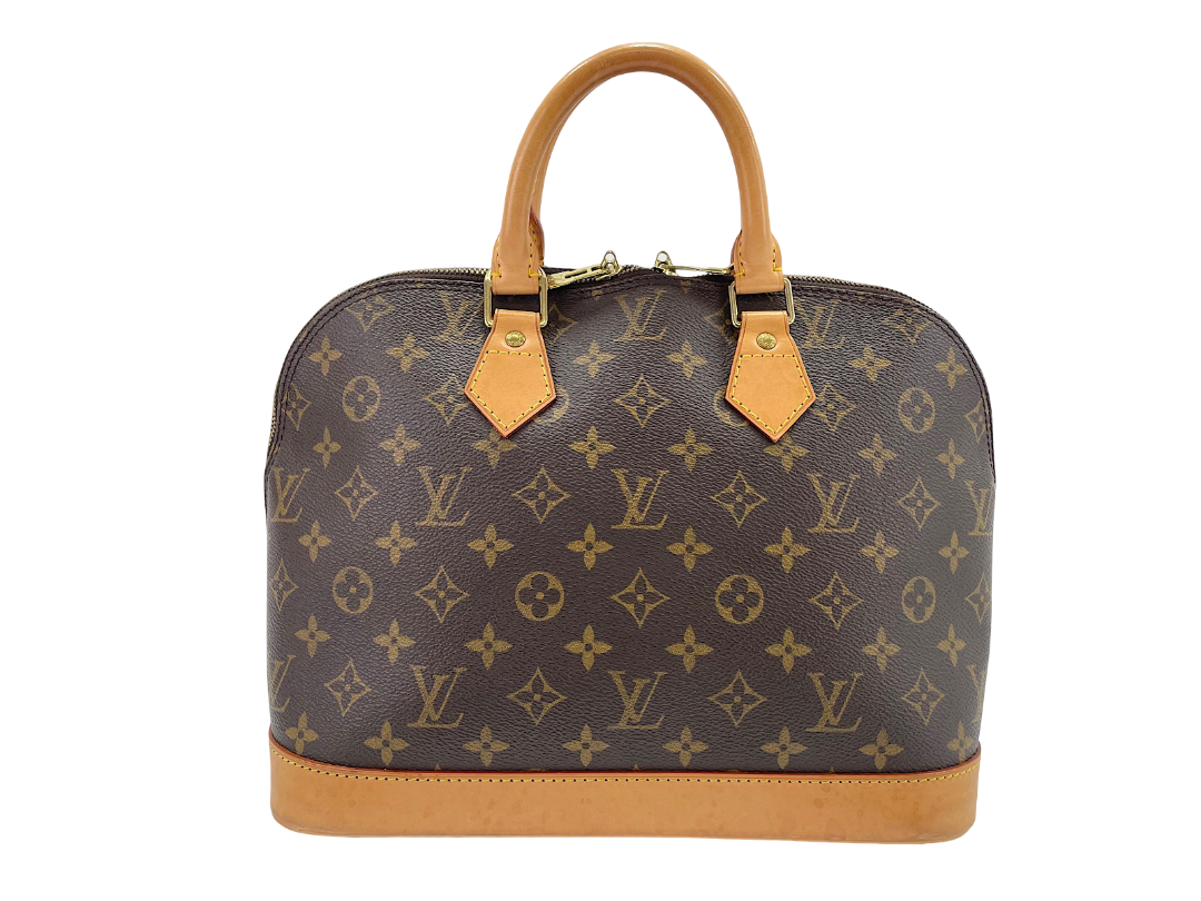 Louis Vuitton Alma Monogram Lace Leather, Brown, Canvas, Handbag
