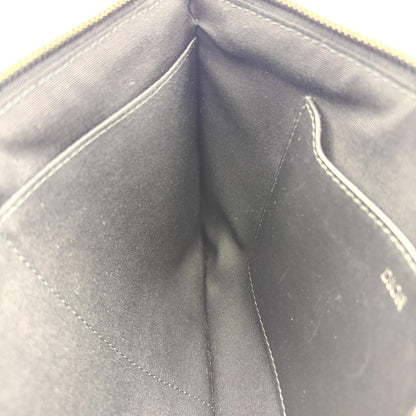 Christian Dior A5 Pouch Printed Oblique Denim, Black, Other, Clutch