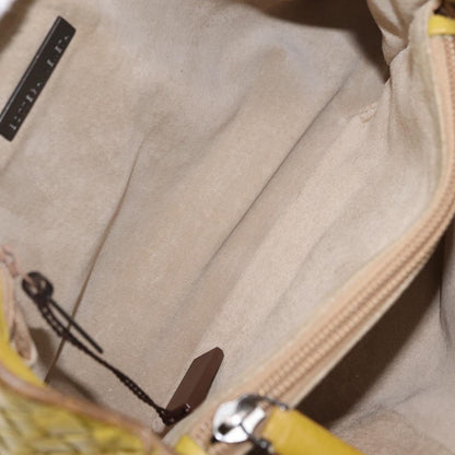 Bottega Veneta Belted Intrecciato Nappa, Yellow, Leather, Tote Bag