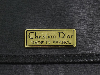 Christian Dior Shoulder Leather, Black, Leather, Shoulder Bag