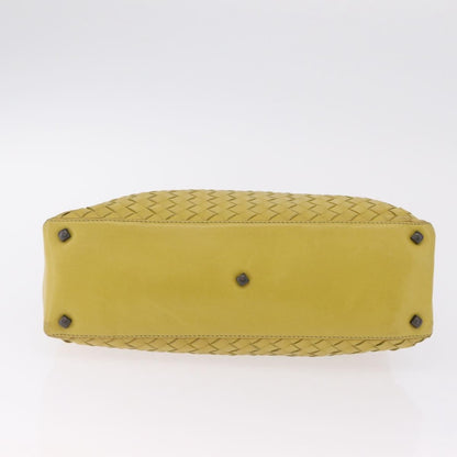 Bottega Veneta Belted Intrecciato Nappa, Yellow, Leather, Tote Bag