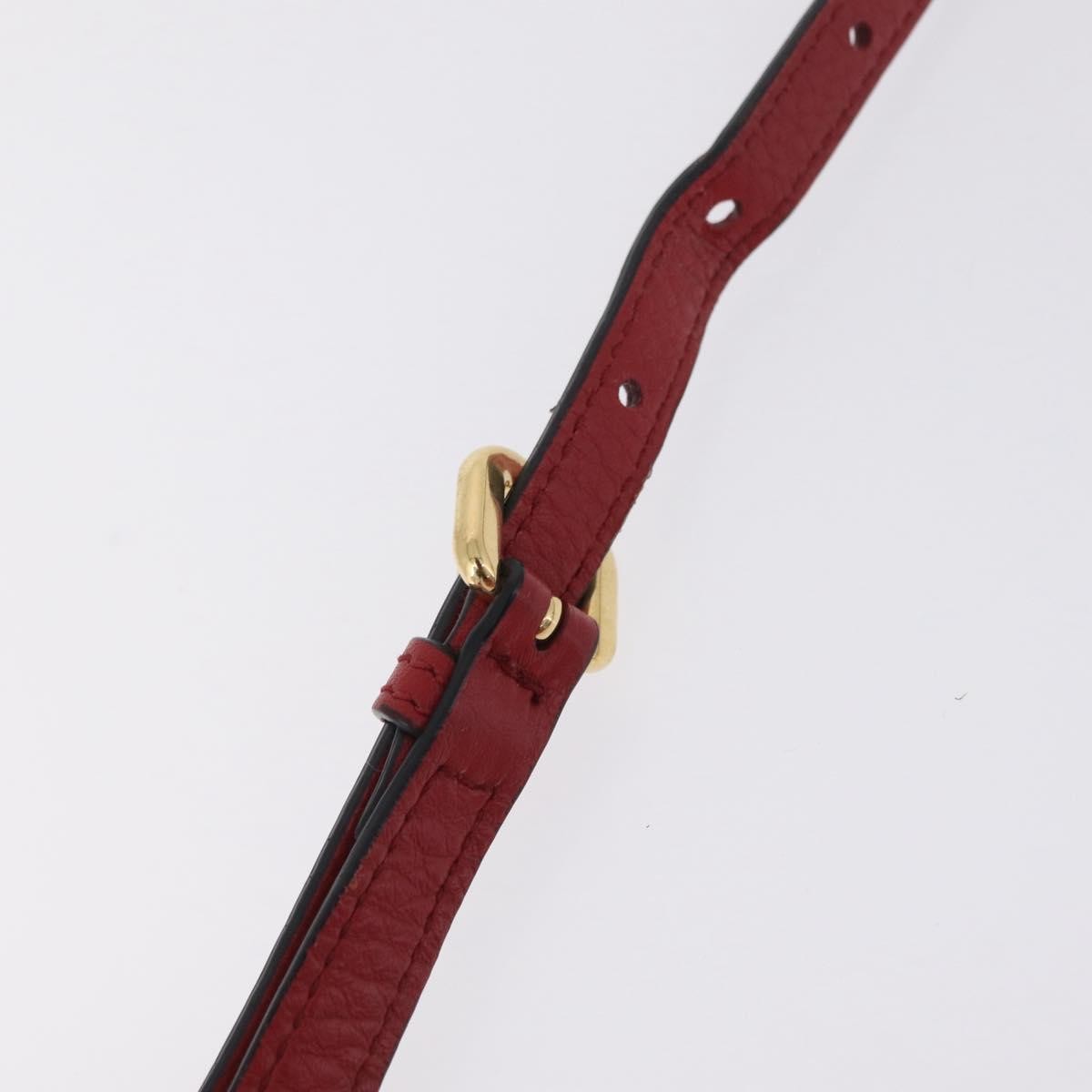 Prada Barrel Vitello Phenix, Red, Leather, Crossbody Bag