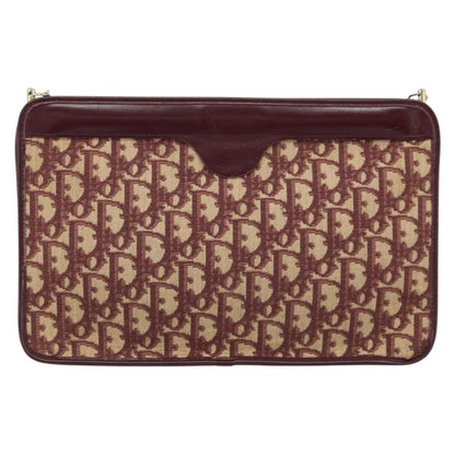 Christian Dior Vintage Trotteur Chain Canvas, Red, Canvas, Shoulder Bag