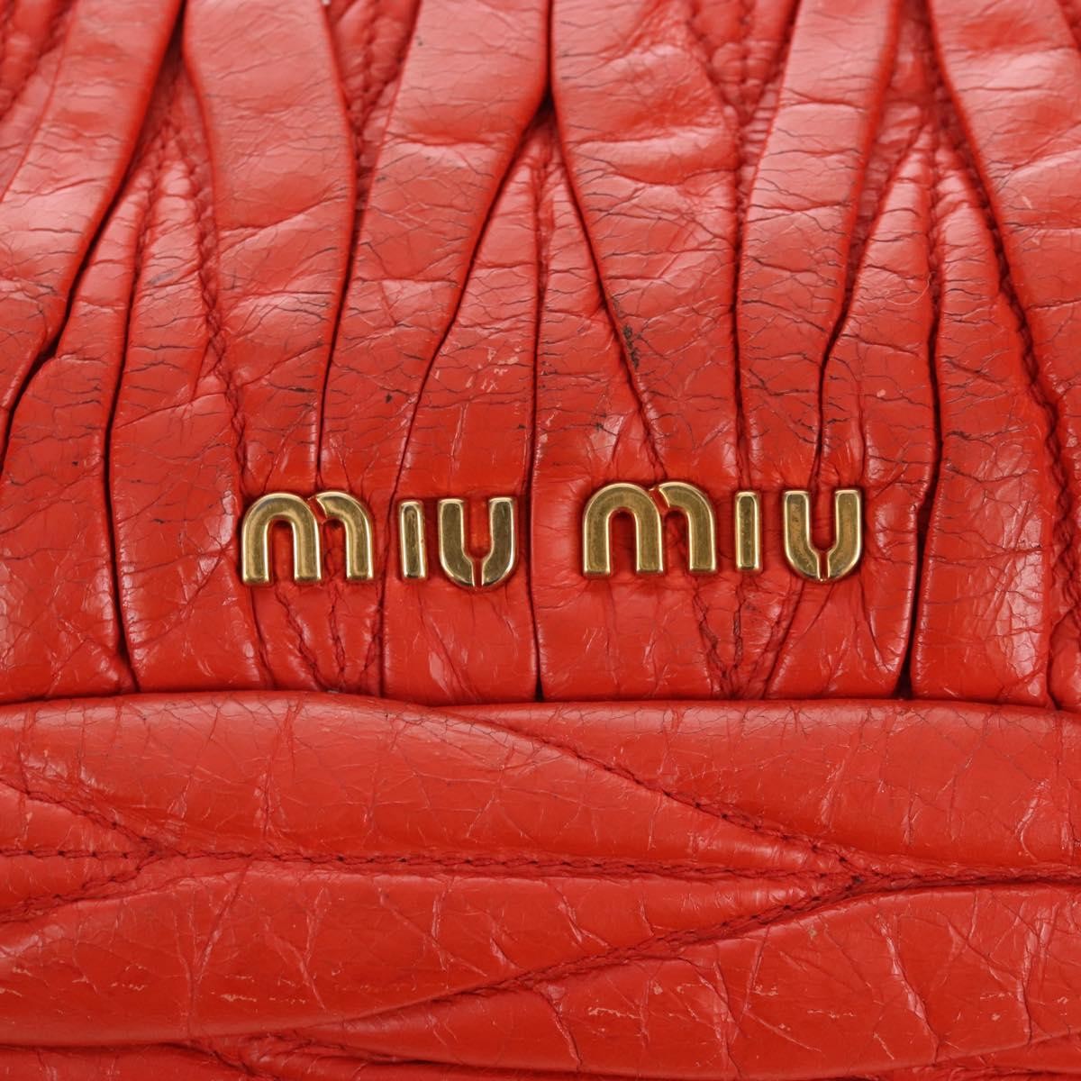 Miu Miu Coffer Convertible Satchel Matelasse Leather, Orange, Leather, Handbag