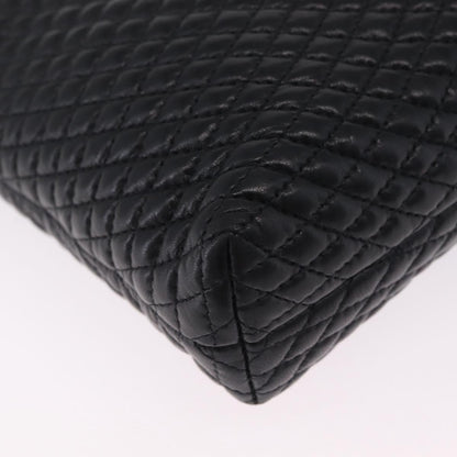 Bally Vintage Chain Quilted Leather, Black, Leather, Shoulder Bag