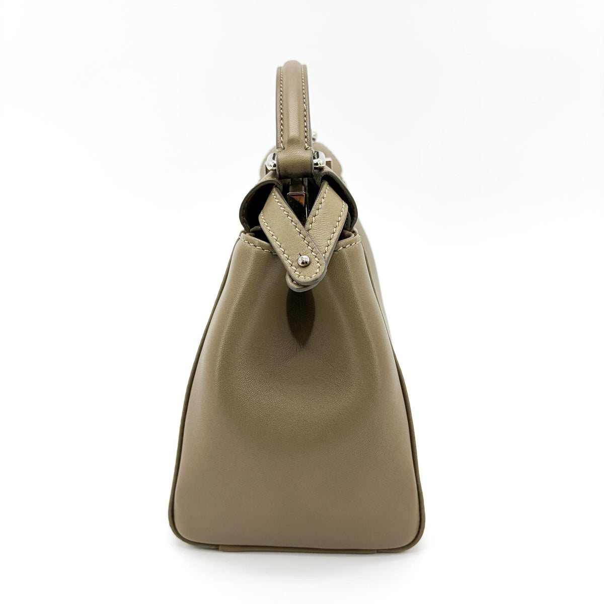 Fendi Peekaboo Soft Leather, Beige, Leather, Handbag