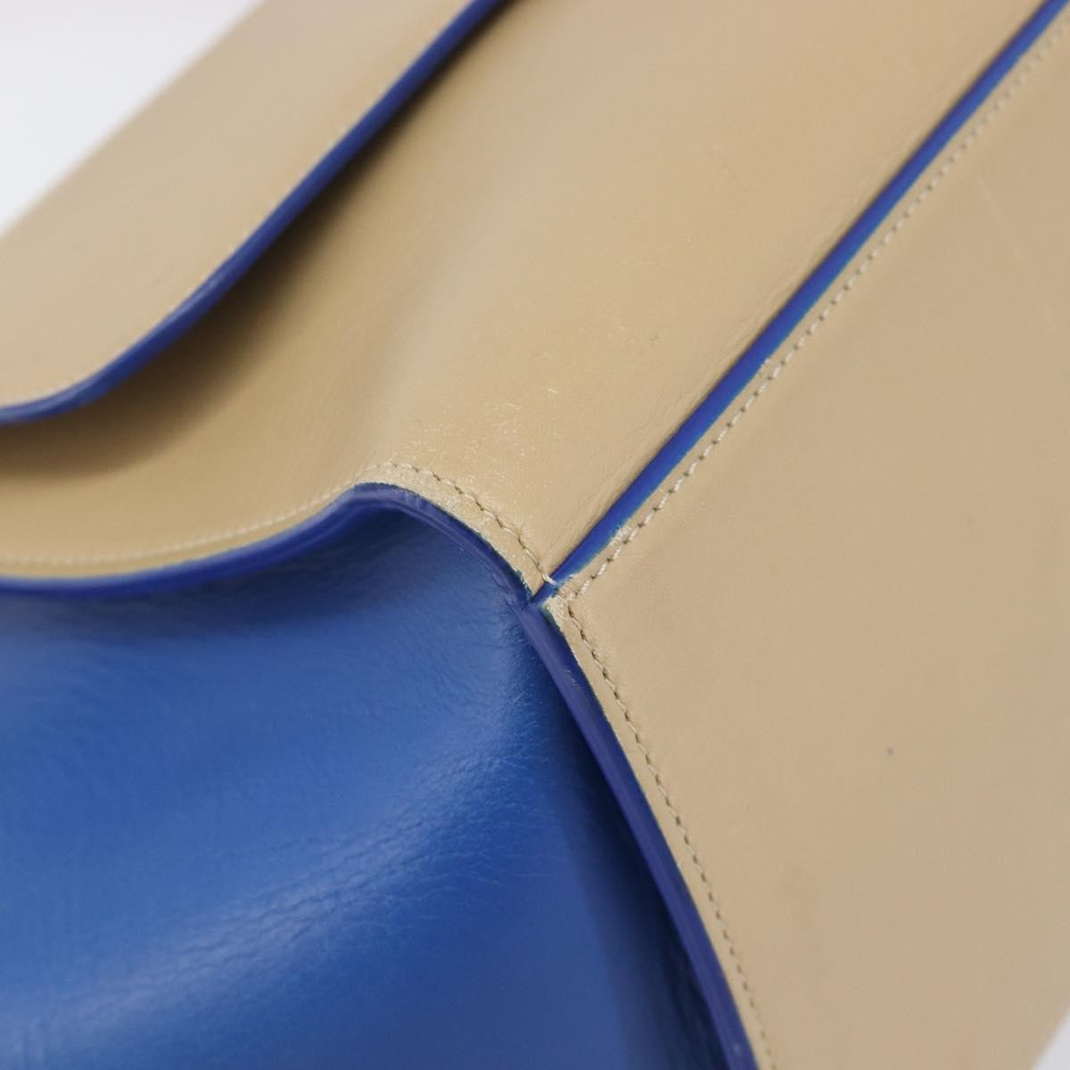 Celine Trapeze Leather, Beige, Leather, Handbag