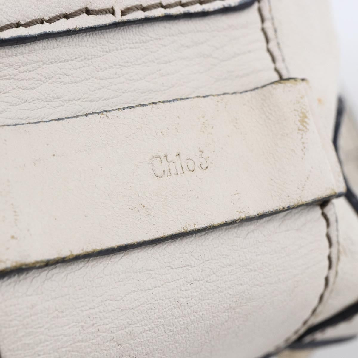 Chloe Handbag Leather, White, Leather, Handbag