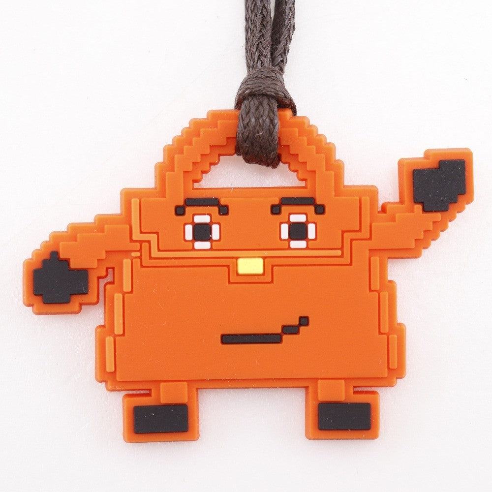Hermes Kelly Dole Bag Charm Rubber, Orange, Rubber, Charm