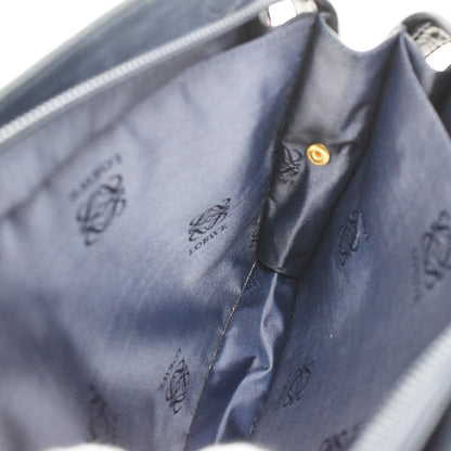 Loewe Vintage Anagram Zip Leather, Navy, Leather, Crossbody Bag