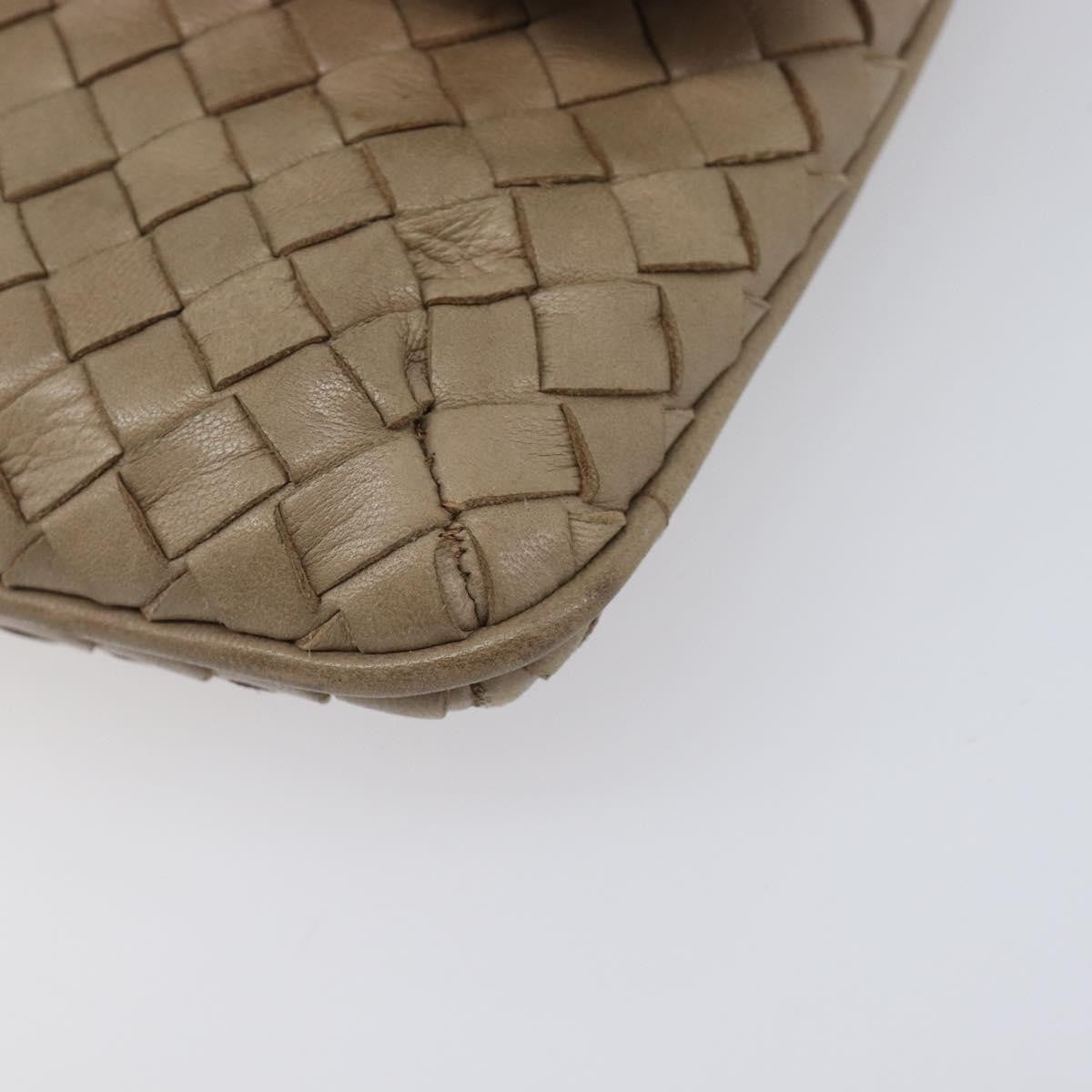 Bottega Veneta Tassel Flap Intrecciato Nappa, Beige, Leather, Crossbody Bag