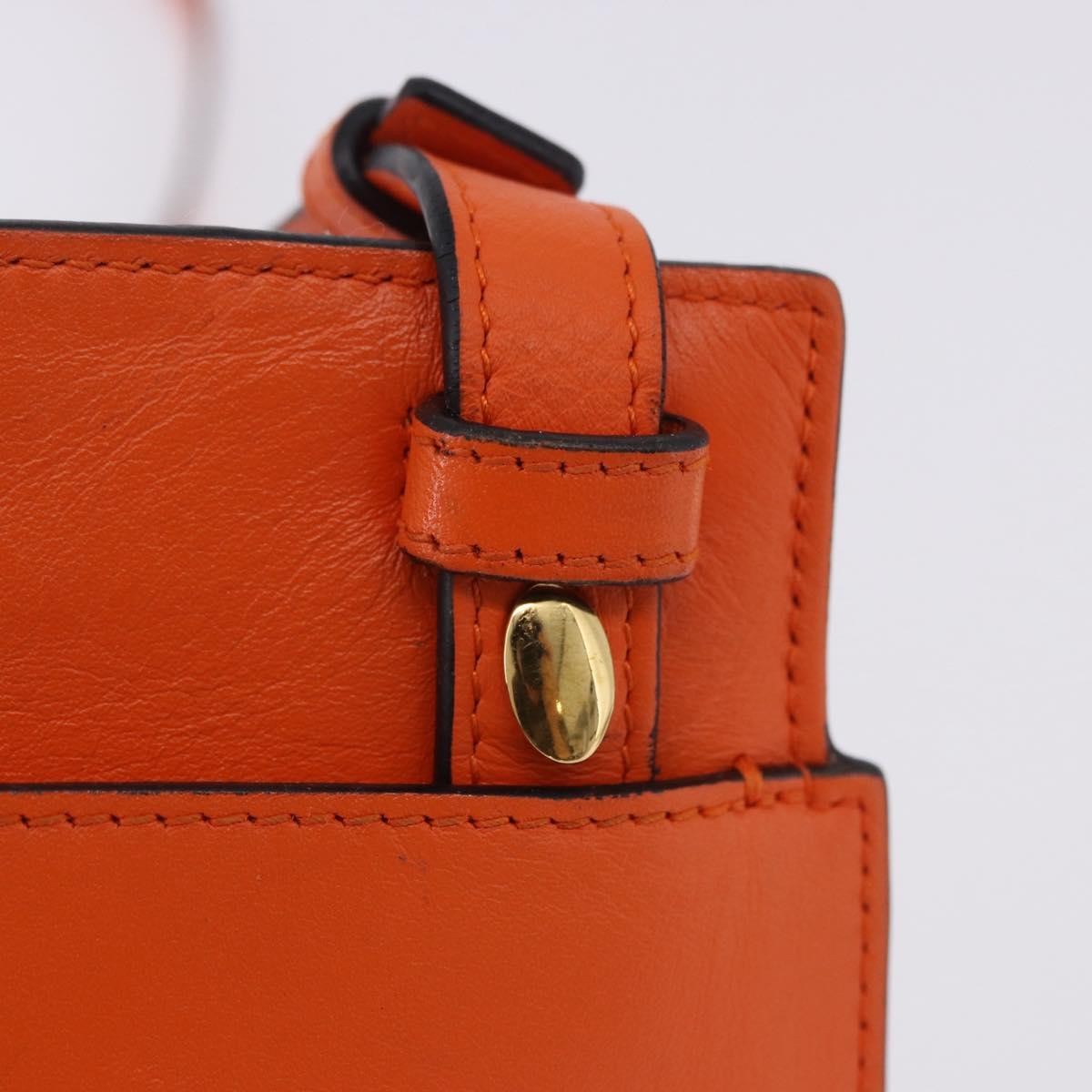 Loewe T Messenger Leather, Orange, Leather, Crossbody Bag