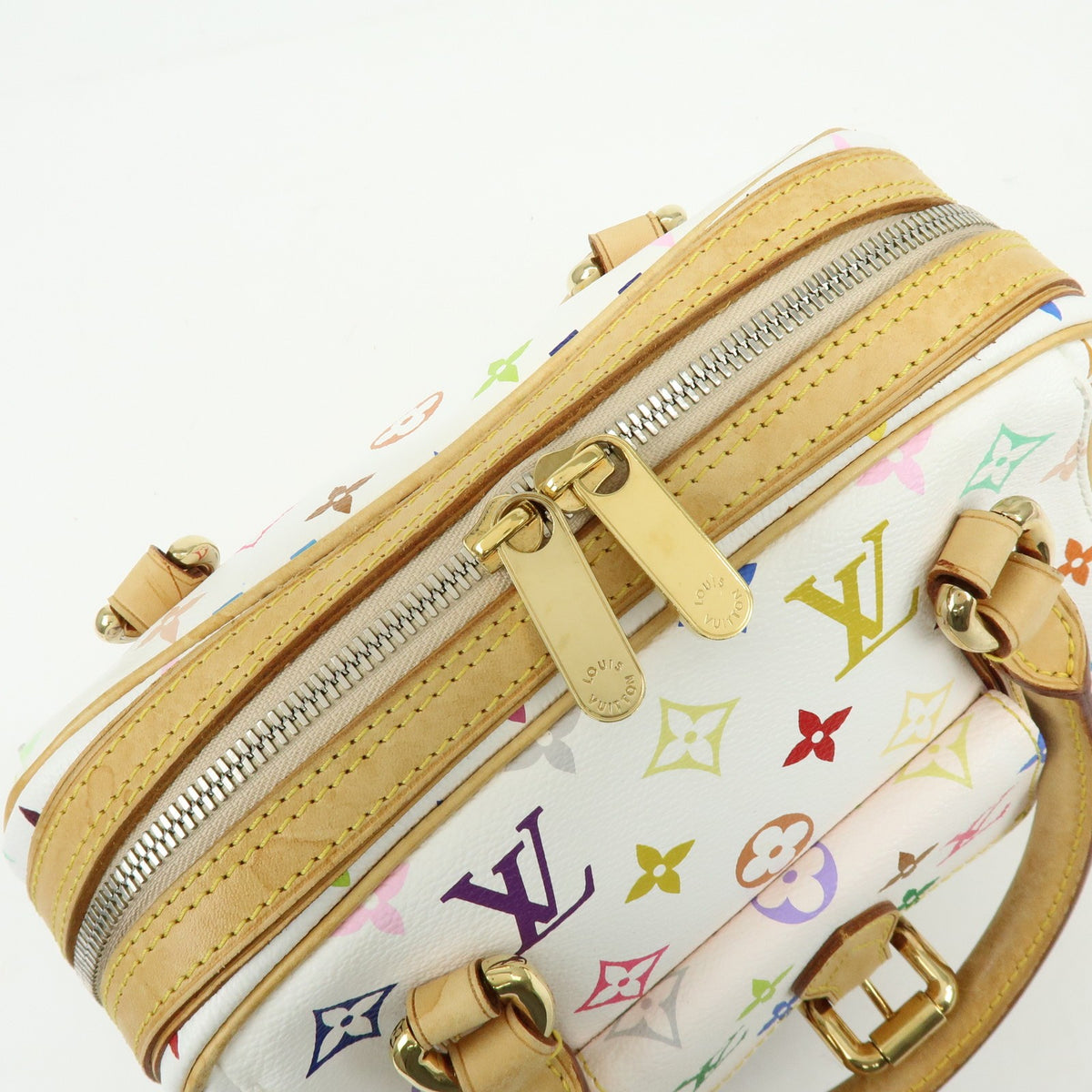 Louis Vuitton Priscilla Monogram Multicolor, White, Canvas, Handbag