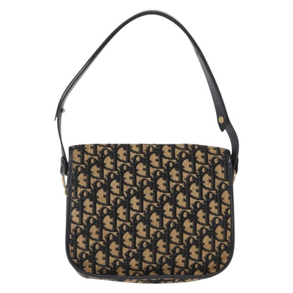 Christian Dior Vintage Trotter Shoulder Bag Canvas, NAVY, CANVAS, Shoulder bag
