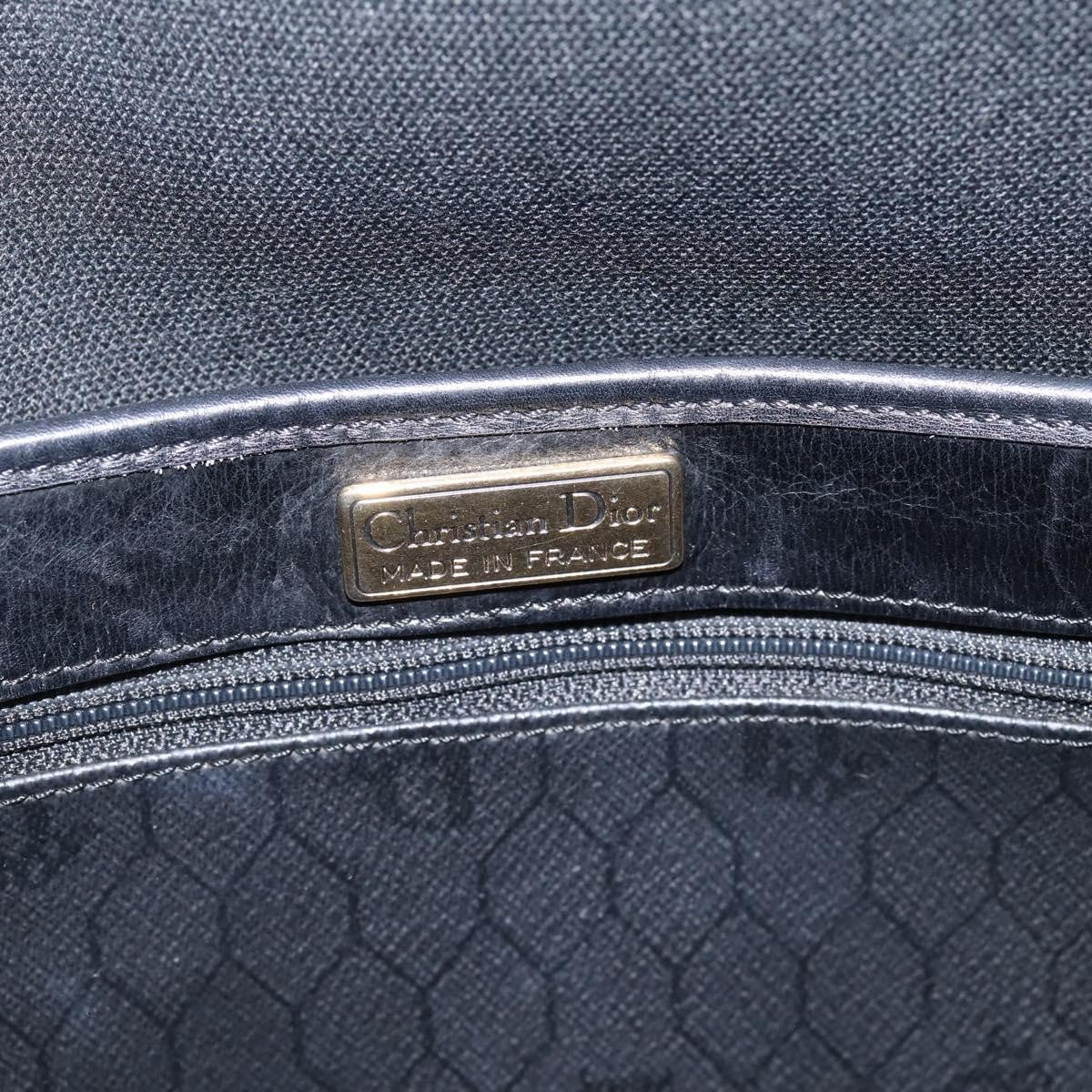 Christian Dior Vintage Honeycomb Canvas, Black, Canvas, Shoulder Bag
