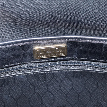 Christian Dior Vintage Honeycomb Canvas, Black, Canvas, Shoulder Bag