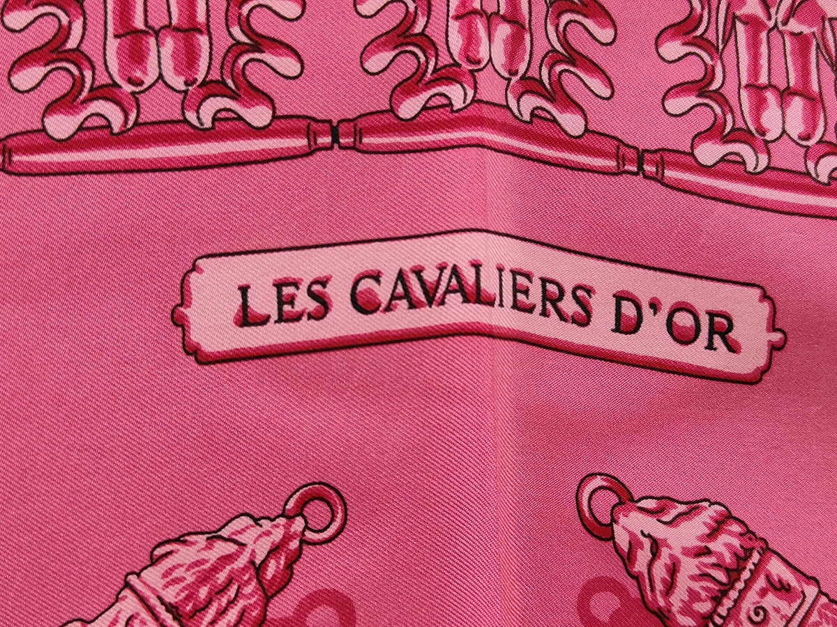 Hermes Carré 90 Silk multicolor, Pink, Silk, Scarf