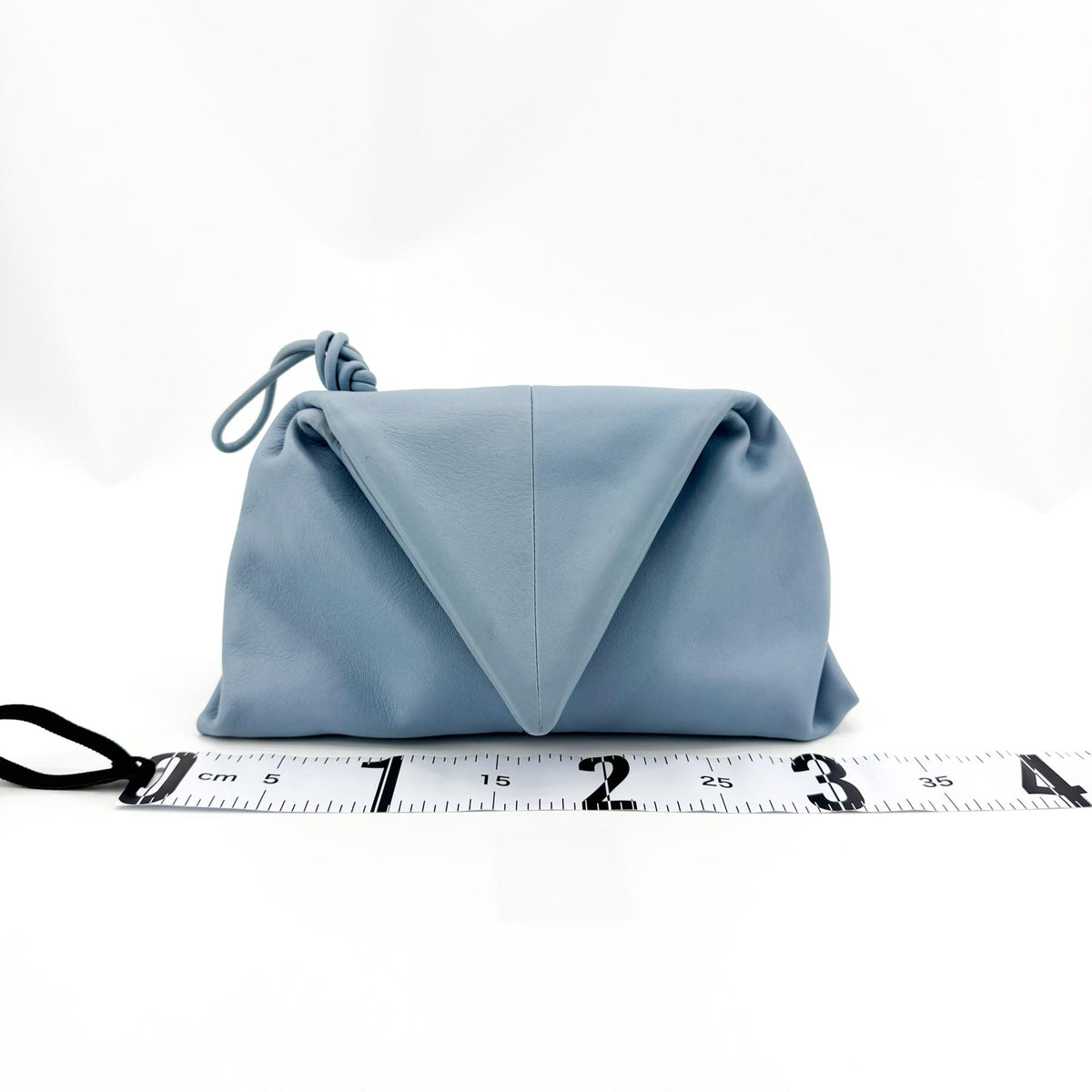 Bottega Veneta BV Trine Fold Clutch Leather, Blue, Leather, Clutch