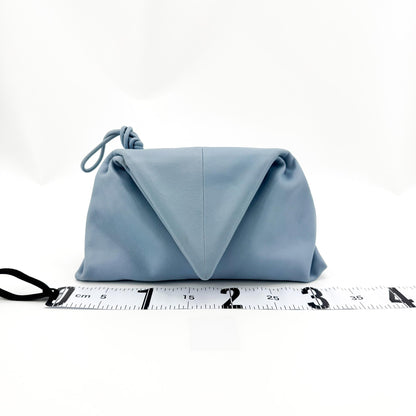 Bottega Veneta BV Trine Fold Clutch Leather, Blue, Leather, Clutch