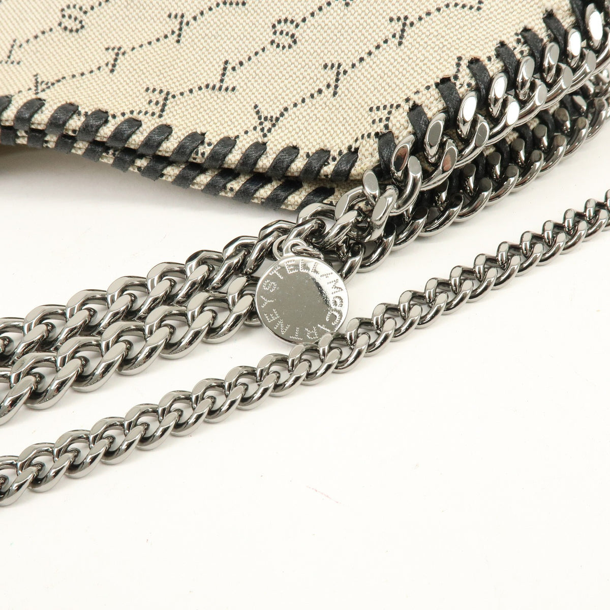 Stella McCartney Falabella Faux Leather, Beige, Canvas, Tote Bag