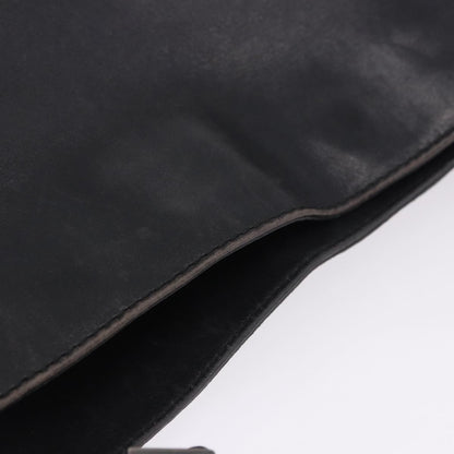 Gucci Vintage Bamboo Handle Open Hobo Leather, Black, Leather, Shoulder Bag