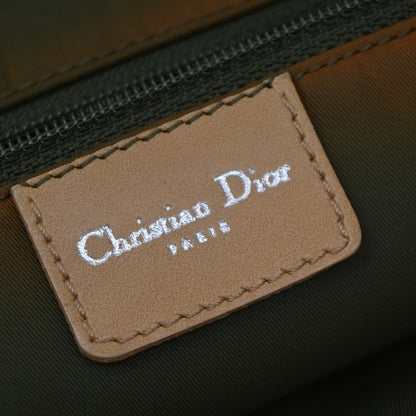 Christian Dior Vintage Open Pocket Diorissimo Canvas, Green, Canvas, Tote Bag