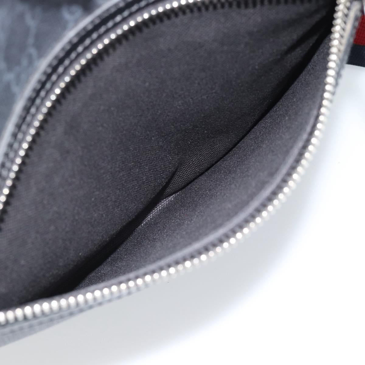 Gucci Sherry line shoulder Leather, Black, Canvas, Handbag