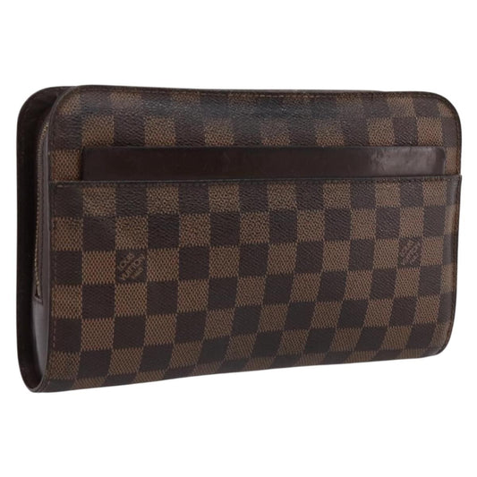 Louis Vuitton Pochette Saint Louis Damier, Brown, Canvas, Clutch