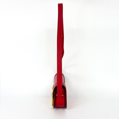 Valentino Garavani Supervee Leather, Red, Leather, Crossbody Bag